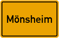 Ortsschild von Gemeinde Mönsheim in Baden-Württemberg