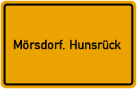 City Sign Mörsdorf, Hunsrück