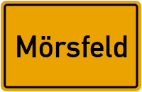 Ortsschild von Gemeinde Mörsfeld in Rheinland-Pfalz