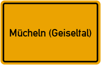 City Sign Mücheln (Geiseltal)