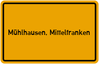 City Sign Mühlhausen, Mittelfranken
