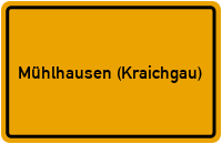 City Sign Mühlhausen (Kraichgau)