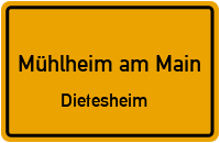 Kirchweg in Mühlheim am MainDietesheim