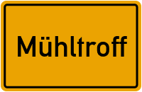 Ortsschild von Stadt Mühltroff in Sachsen