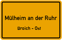 Konrad-Adenauer-Brücke in Mülheim an der RuhrBroich - Ost