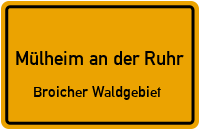 Kuckucksweg in Mülheim an der RuhrBroicher Waldgebiet