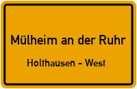 Wasserrinne in Mülheim an der RuhrHolthausen - West