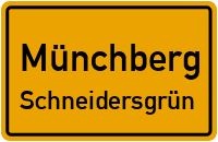 Straßenverzeichnis Münchberg Schneidersgrün