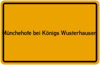 Ortsschild Münchehofe bei Königs Wusterhausen