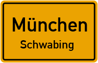 Ortsschild München Schwabing