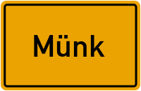 Ortsschild von Gemeinde Münk in Rheinland-Pfalz
