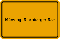 City Sign Münsing, Starnberger See