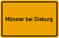 Ortsschild Münster bei Dieburg