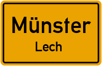 Ortsschild Münster / Lech