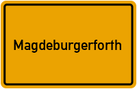 City Sign Magdeburgerforth
