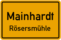 Straßenverzeichnis Mainhardt Rösersmühle