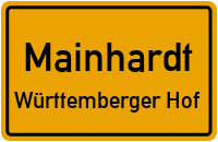 Straßenverzeichnis Mainhardt Württemberger Hof