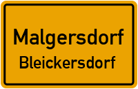 Straßen in Malgersdorf Bleickersdorf