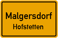 Straßen in Malgersdorf Hofstetten