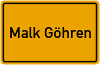Ortsschild von Malk Göhren in Mecklenburg-Vorpommern