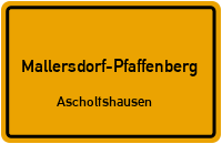 Straßenverzeichnis Mallersdorf-Pfaffenberg Ascholtshausen