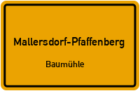 Straßenverzeichnis Mallersdorf-Pfaffenberg Baumühle