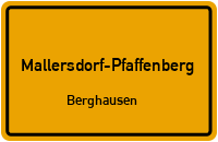 Straßenverzeichnis Mallersdorf-Pfaffenberg Berghausen