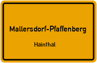 Straßenverzeichnis Mallersdorf-Pfaffenberg Hainthal