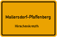 Straßenverzeichnis Mallersdorf-Pfaffenberg Hirschenkreuth