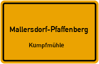 Straßenverzeichnis Mallersdorf-Pfaffenberg Kumpfmühle