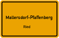 Straßenverzeichnis Mallersdorf-Pfaffenberg Ried