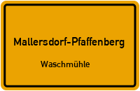 Straßenverzeichnis Mallersdorf-Pfaffenberg Waschmühle