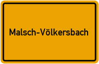 Ortsschild Malsch-Völkersbach