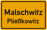Pließkowitzer Dorfstraße in MalschwitzPließkowitz