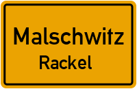 Rackeler Dorfstraße in MalschwitzRackel