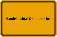 City Sign Mandelbachtal-Ommersheim