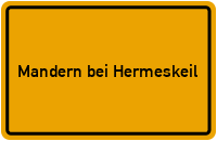 City Sign Mandern bei Hermeskeil