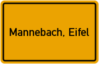 City Sign Mannebach, Eifel