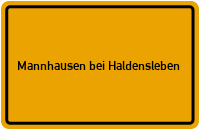 Ortsschild Mannhausen bei Haldensleben