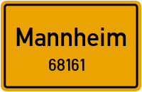 Straßen in 68161 Mannheim