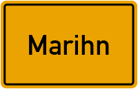 Ortsschild von Marihn in Mecklenburg-Vorpommern