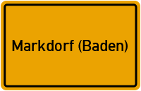 Ortsschild von Stadt Markdorf (Baden) in Baden-Württemberg