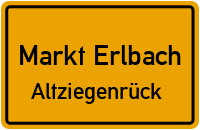 Straßenverzeichnis Markt Erlbach Altziegenrück
