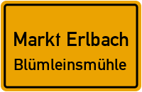 Straßen in Markt Erlbach Blümleinsmühle