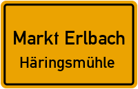Straßenverzeichnis Markt Erlbach Häringsmühle