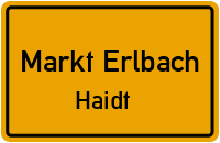 Straßen in Markt Erlbach Haidt