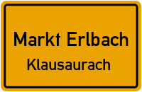 Straßen in Markt Erlbach Klausaurach