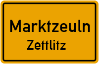 Straßenverzeichnis Marktzeuln Zettlitz