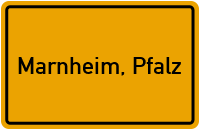 City Sign Marnheim, Pfalz