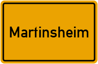 Ortsschild von Gemeinde Martinsheim in Bayern